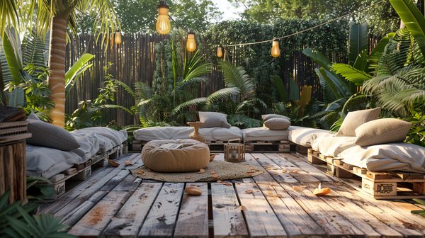 Salon de jardin en palette : laissez parler votre imagination pendant l'achat